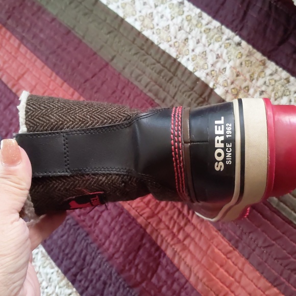 SOREL* Tivoli Li herringbone fleece lined tie up waterproof winter boots - Picture 6 of 12